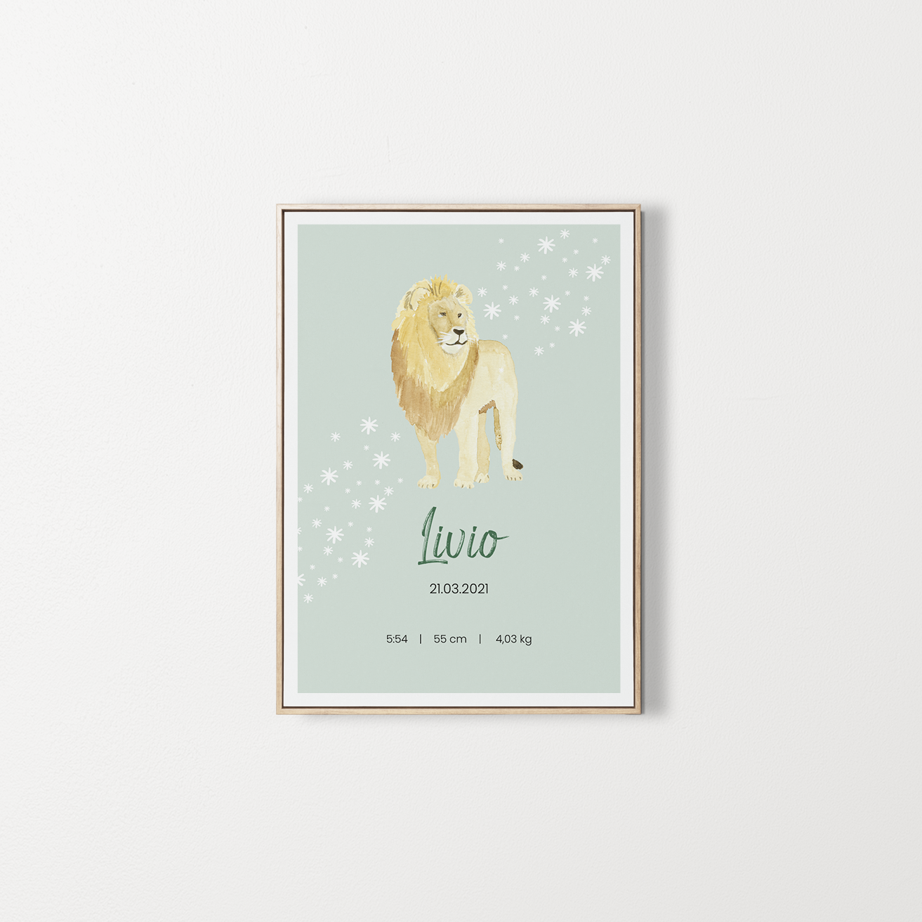 poster personalizzato del leone
