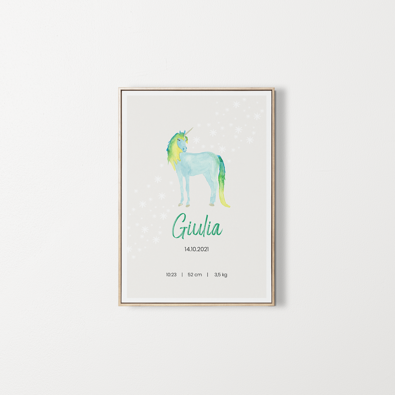 Personalized poster Baby first name